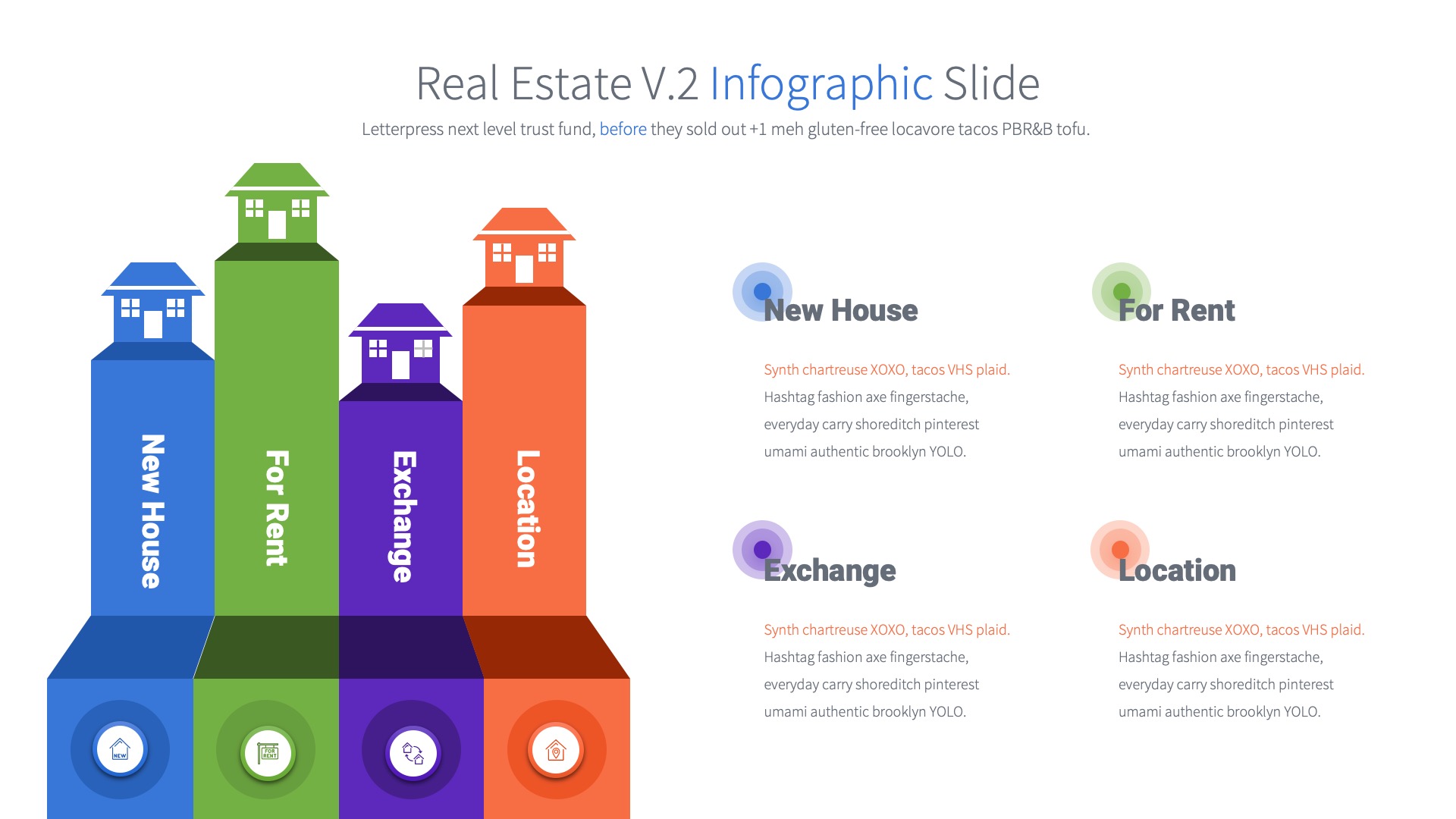 Real Estate V.2 PowerPoint Infographics Slides, Presentation Templates