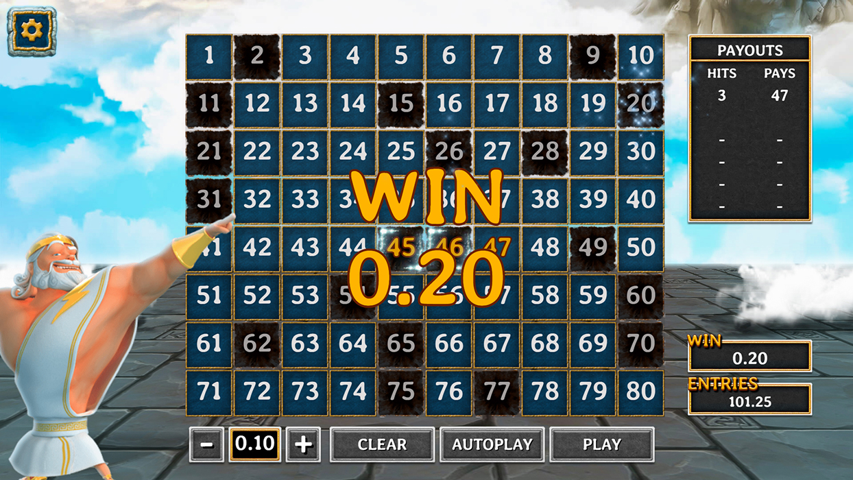 Olympus Keno HTML5 Casino Game by codethislab CodeCanyon