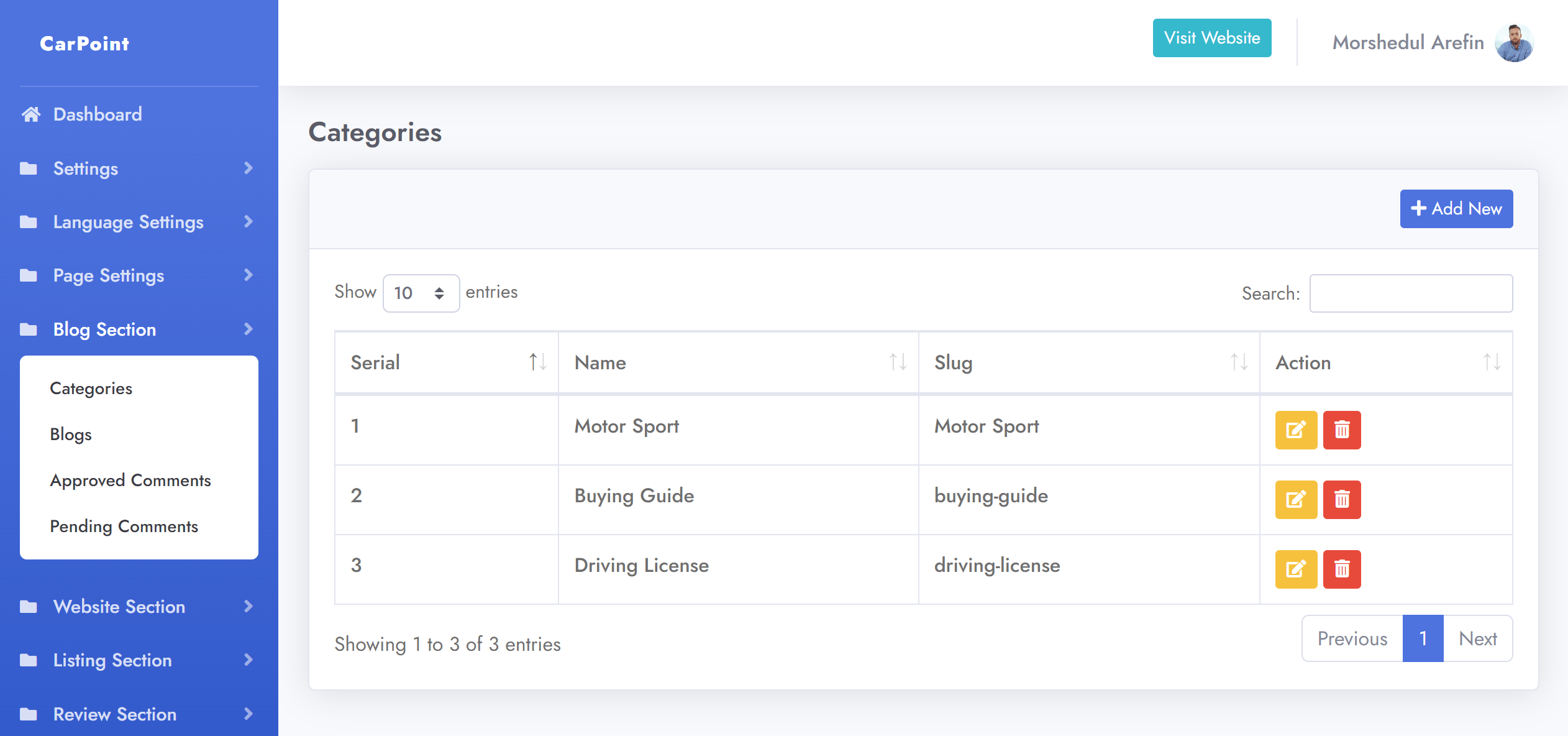 CarPoint Multi Vendor Car Listing Directory by phpscriptpoint CodeCanyon