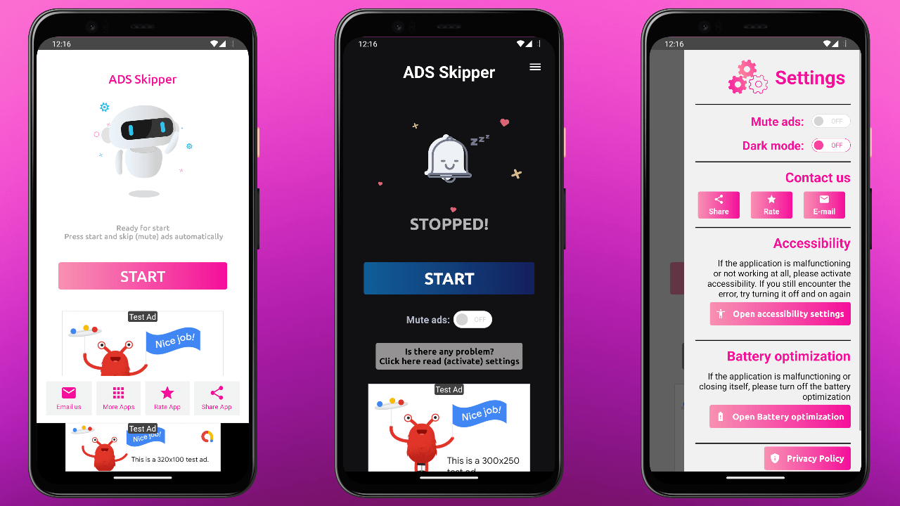 YouTube ADS Skipper and Mute Admob Integrated Android app by ioplio