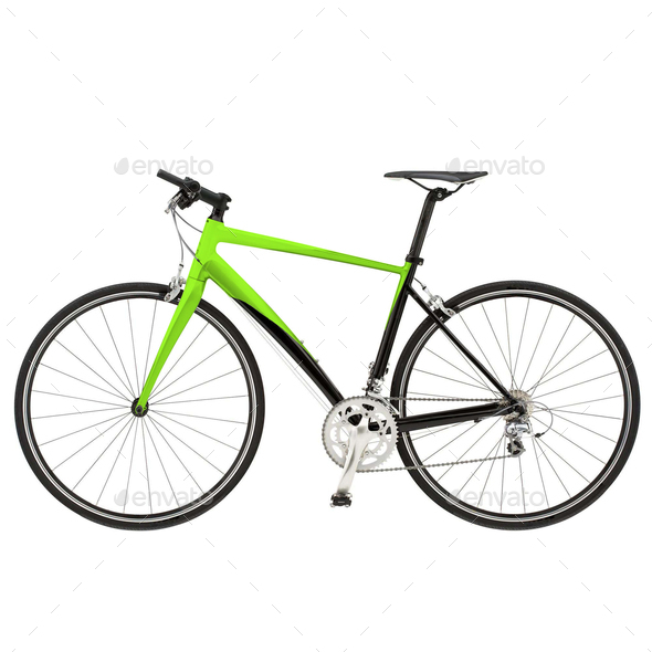 Green bike detail isolated Stock Photo by ozaiachin PhotoDune