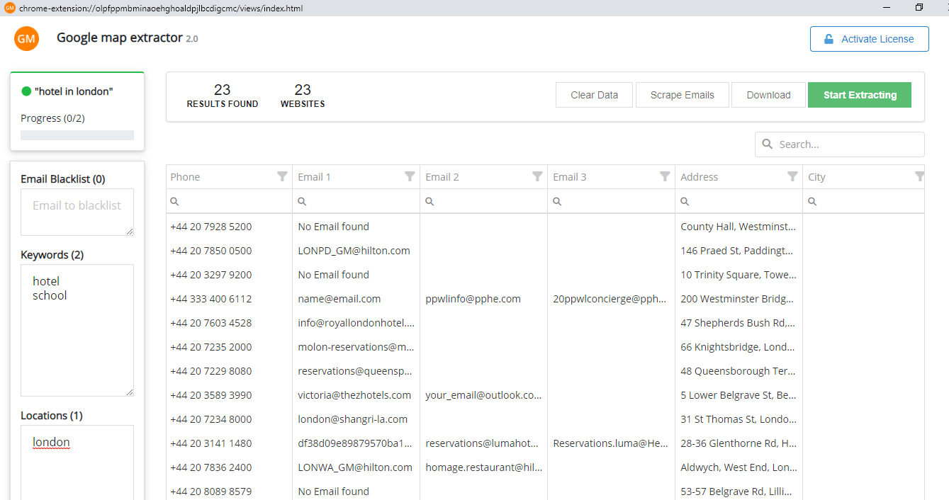 Google Maps Business Data Scraper Chrome Extension by Designcollection