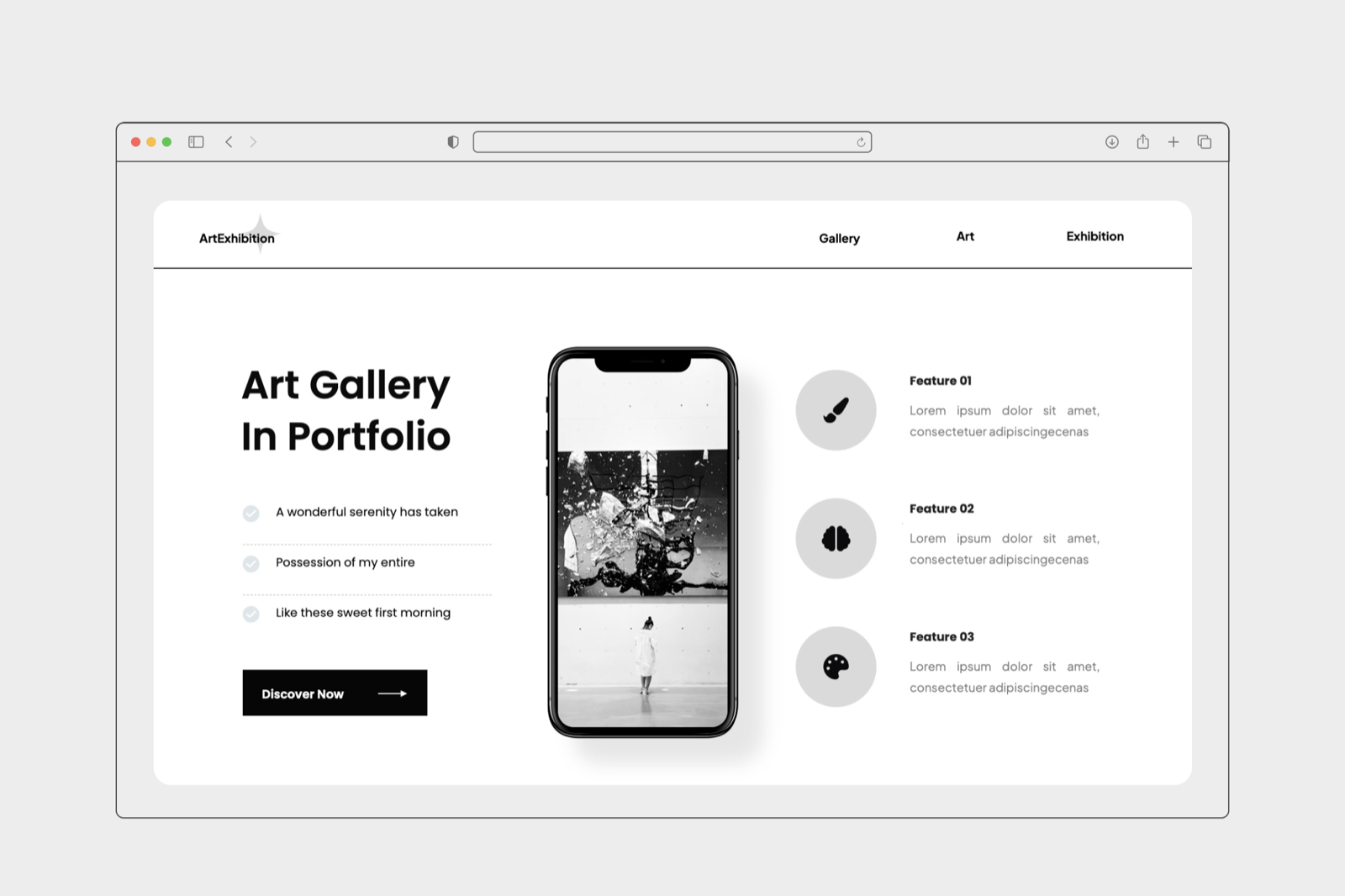 Artex Art Exhibition Powerpoint Template, Presentation Templates