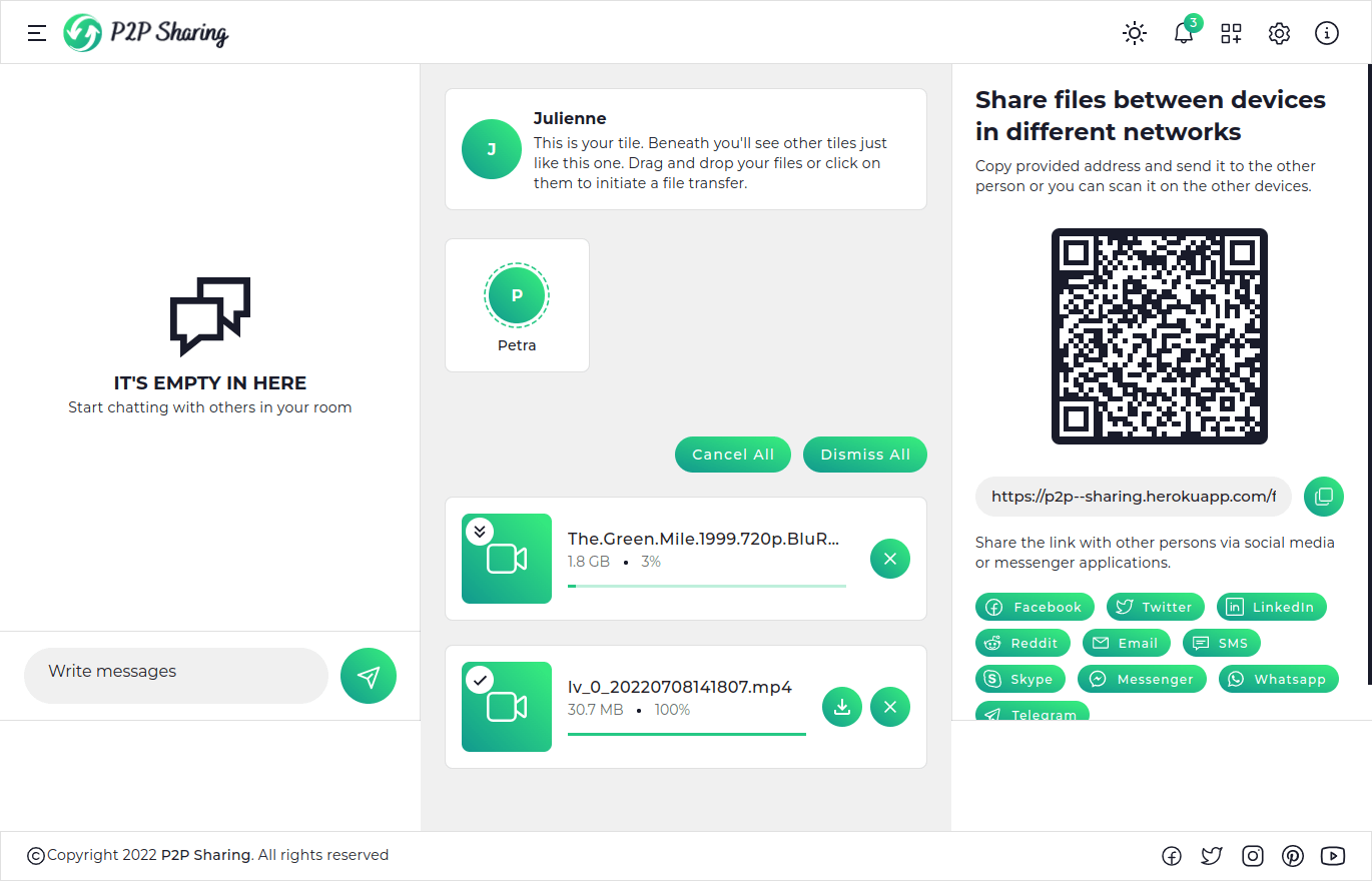 Peer to Peer File Sharing Without Uploading by 3codes CodeCanyon