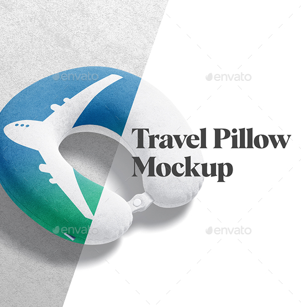 Travel Pillow Mockup by rebrandy GraphicRiver