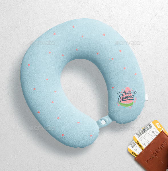 Travel Pillow Mockup, Graphics GraphicRiver