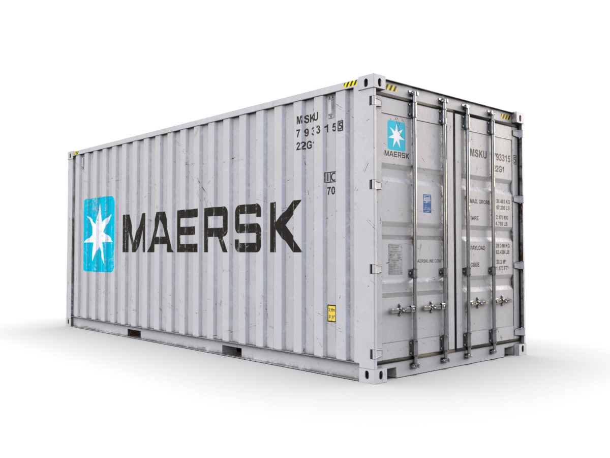 20 ft MAERSK standard shipping container by junifor 3DOcean