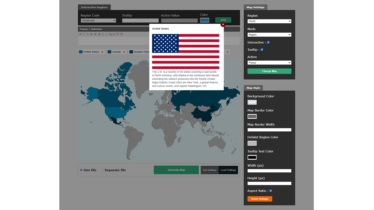 Custom Interactive Map Generator by gamehob CodeCanyon