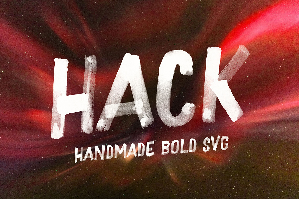 Hack Svg Brush Font, Fonts GraphicRiver