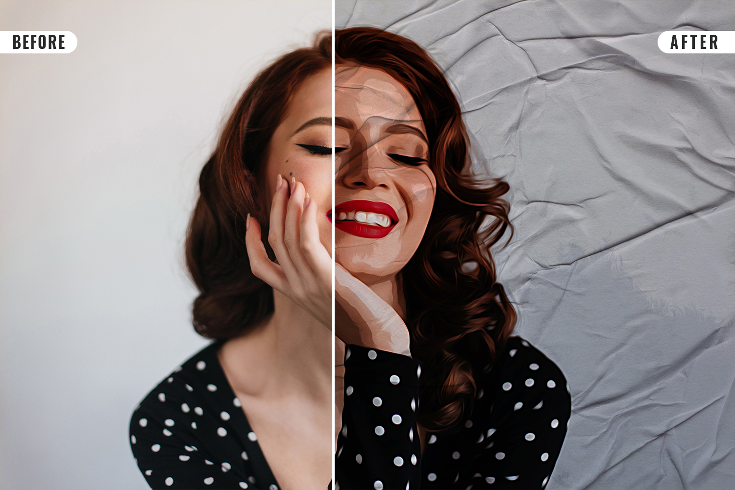 Glued Wrinkled Poster Effect by nmc2010 GraphicRiver