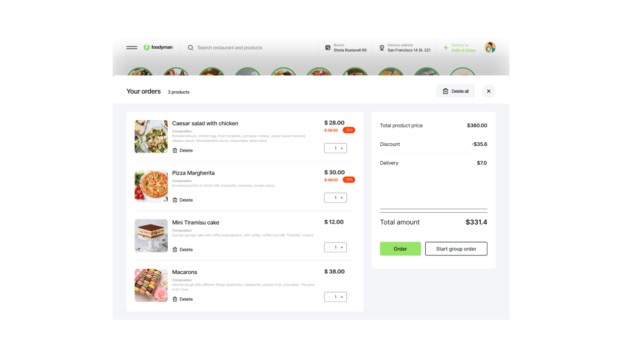 Foodyman Single (MultiBranch) Restaurant & Grocery Food Ordering