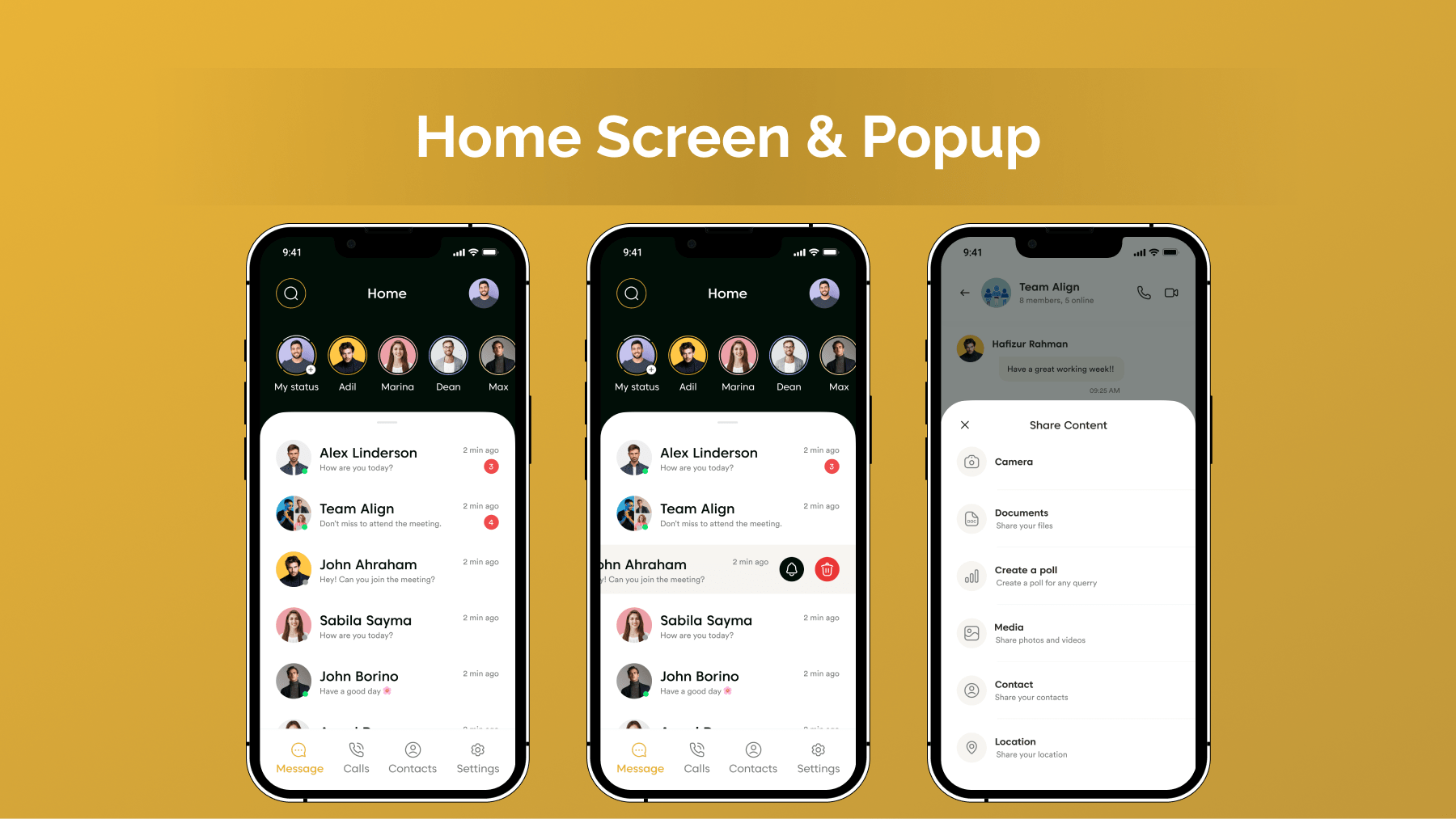 Message Box Messenger Chat Flutter iOS/Android App Template by UnikAppsLight