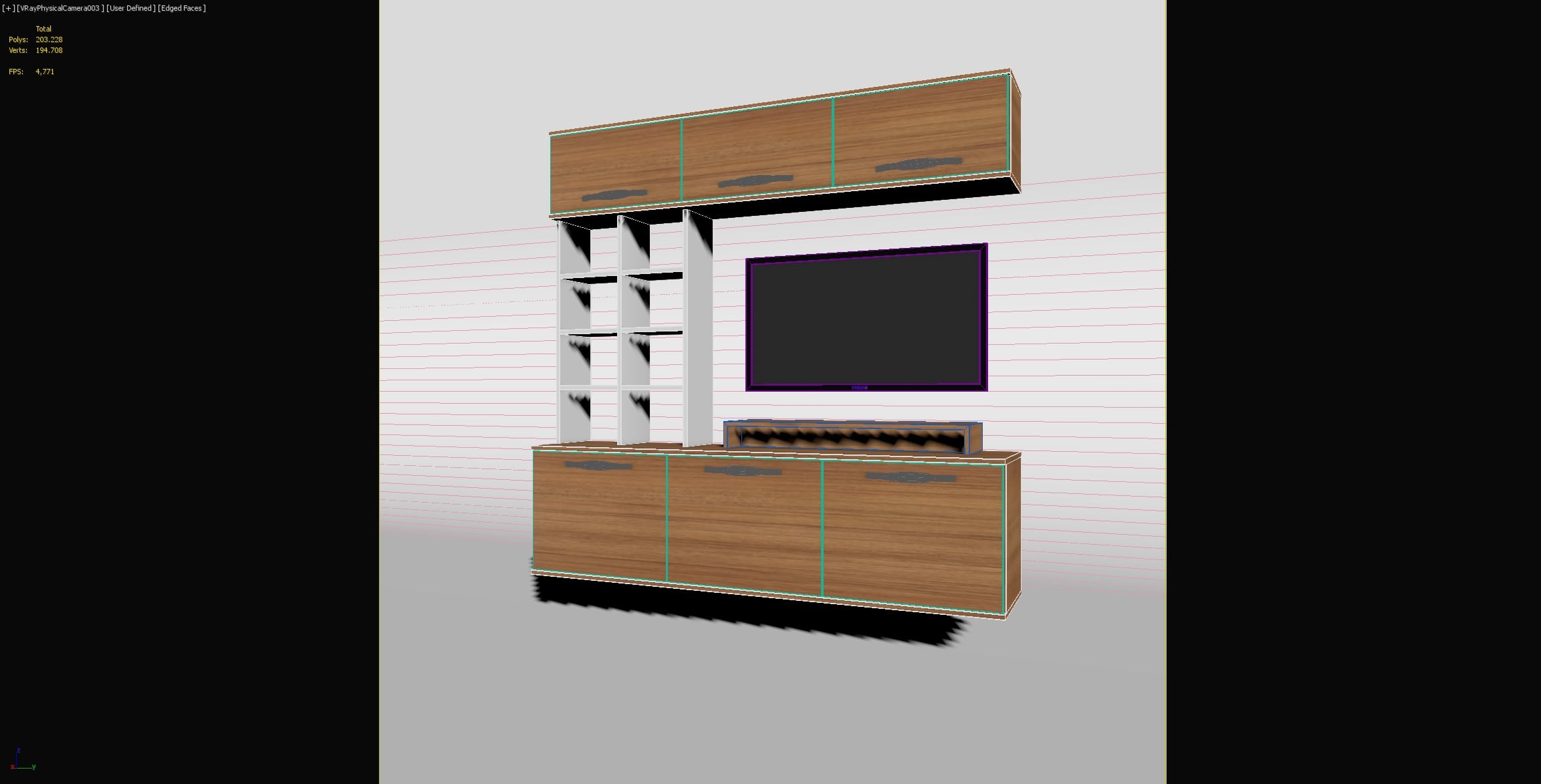 TV Unit Showcase 1 by Fabline3b 3DOcean