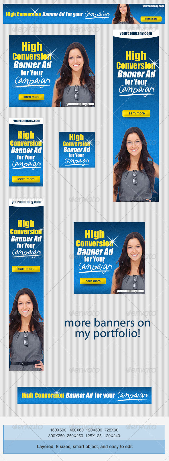 High Conversion Banner Ad PSD Template by admiral_adictus GraphicRiver