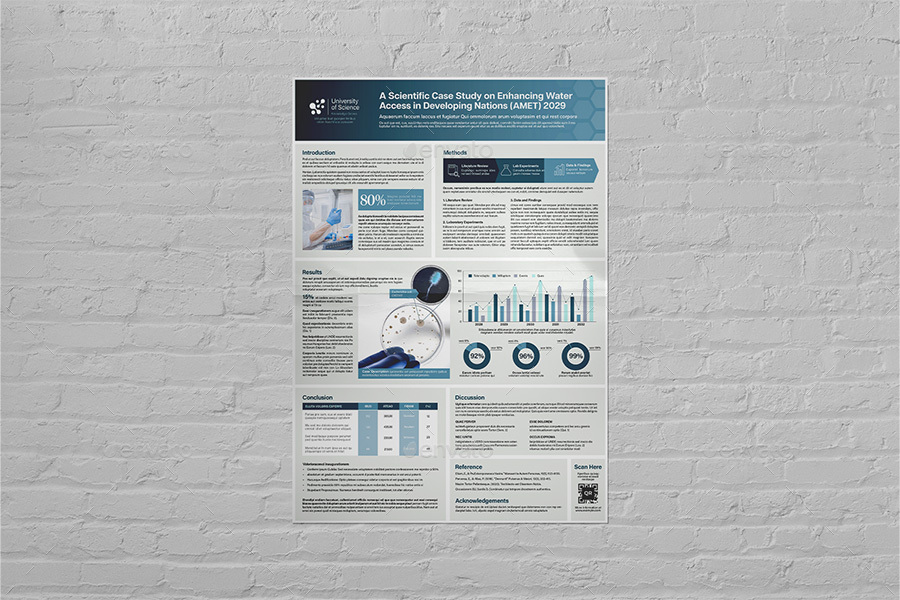 Scientific Case Study Poster Template, Print Templates GraphicRiver