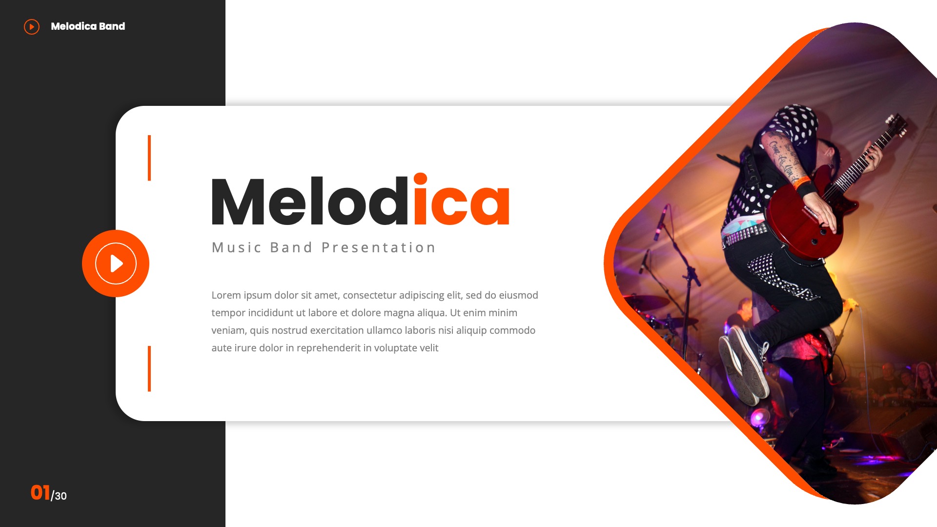 Melodica Music Band PowerPoint, Presentation Templates GraphicRiver