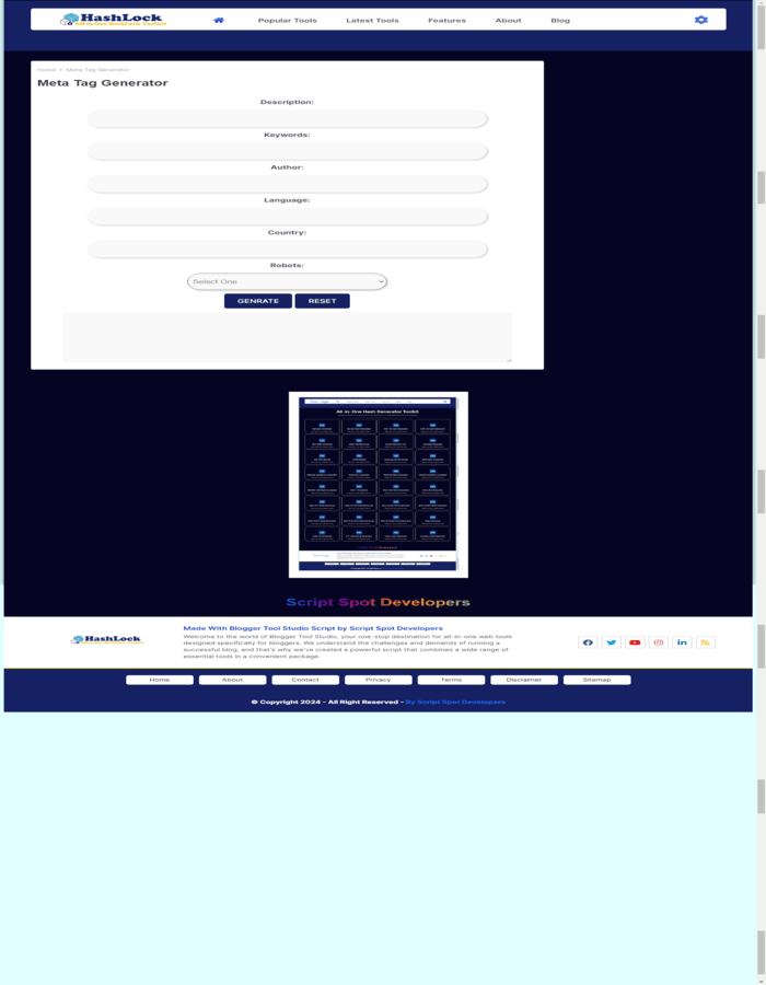Hash Generator Toolkit with Template for Blogger by stylii CodeCanyon