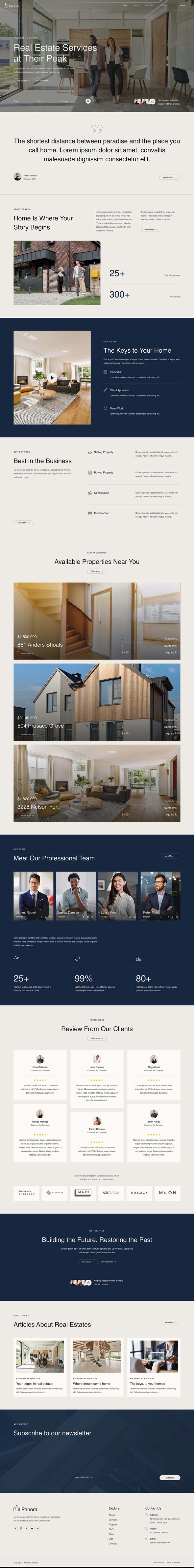 Panora Real Estate & Property Elementor Template Kit by askproject