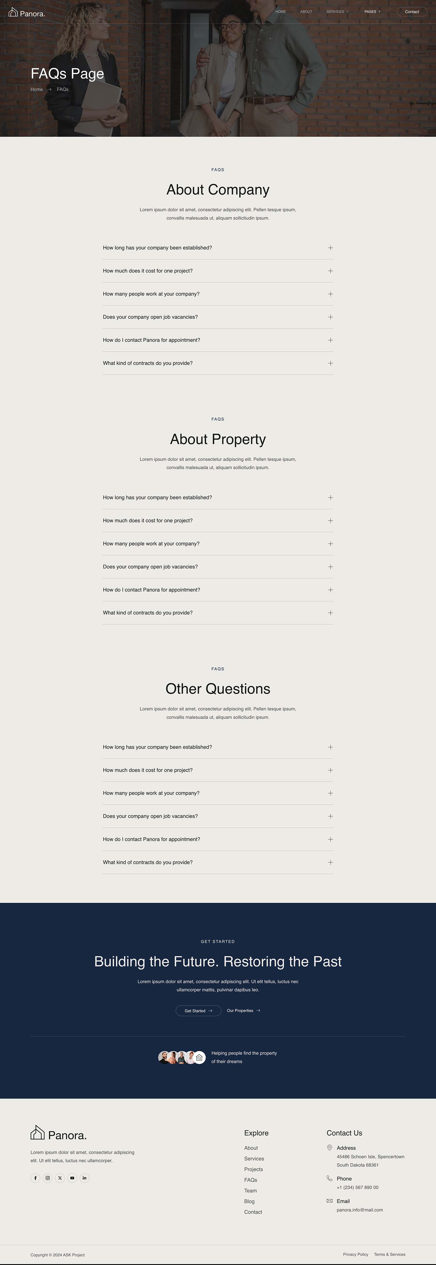 Panora Real Estate & Property Elementor Template Kit by askproject