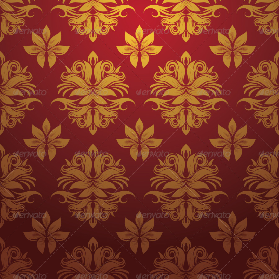 Gold and Red Pattern, Vectors GraphicRiver