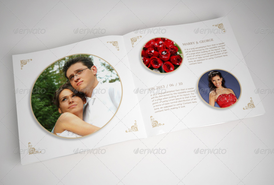 Wedding Album with Rounded Frames by smartybundles GraphicRiver
