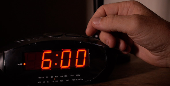 Alarm Clock Goes Off At 6AM by DotKomrade | VideoHive