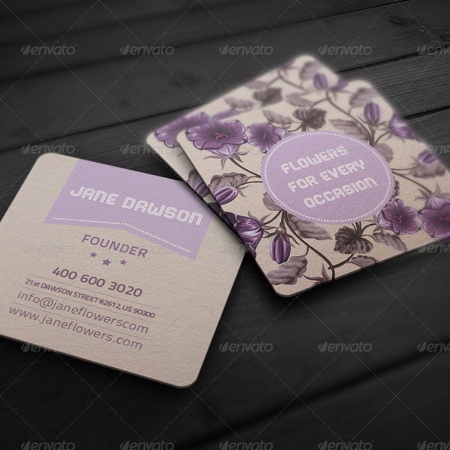 Flower Shop Business Card by bellacharming GraphicRiver