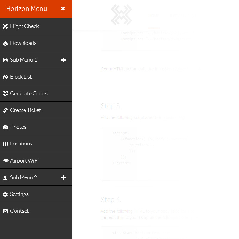 Horizon Slide Navigation jQuery Plugin by JMDDesigns CodeCanyon