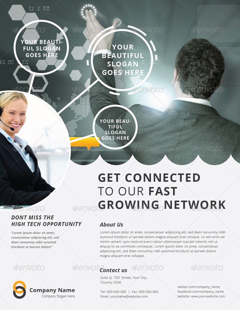 Network Business Flyer Poster by mjcreative GraphicRiver