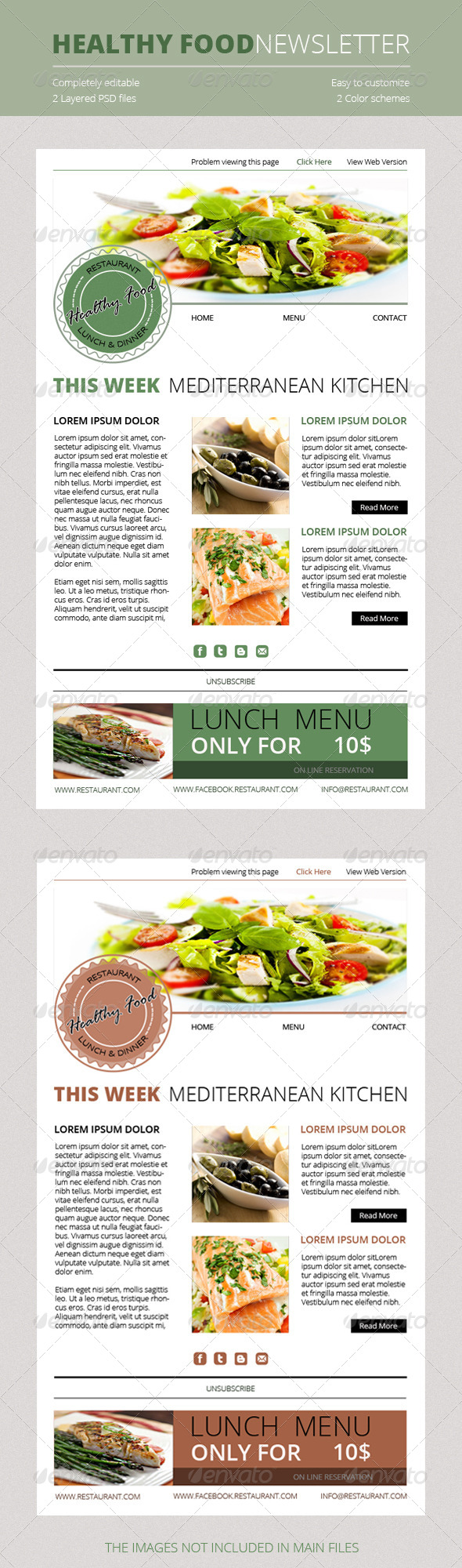 Healthy Food Newsletter by kproject GraphicRiver