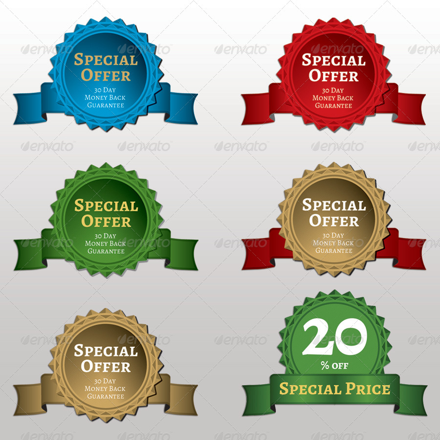 Price Stickers & Ribbons by GFXTemplate GraphicRiver