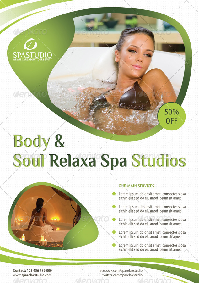 3 in 1 Spa Wellness Flyers Bundle 02 by rapidgraf GraphicRiver