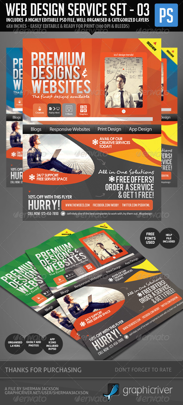 Web & Graphic Design Service Set 3 by ShermanJackson GraphicRiver