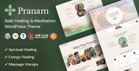 Pranam – Reiki Healing & Meditation WordPress Theme