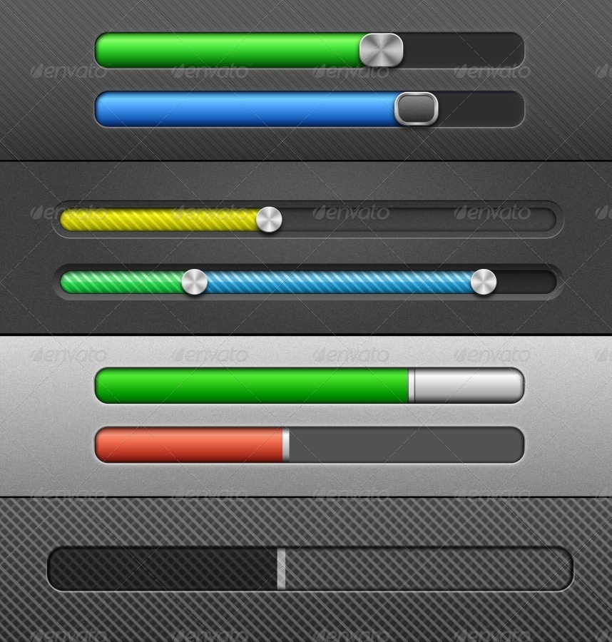 Sliders & Progress Bars by frbird GraphicRiver