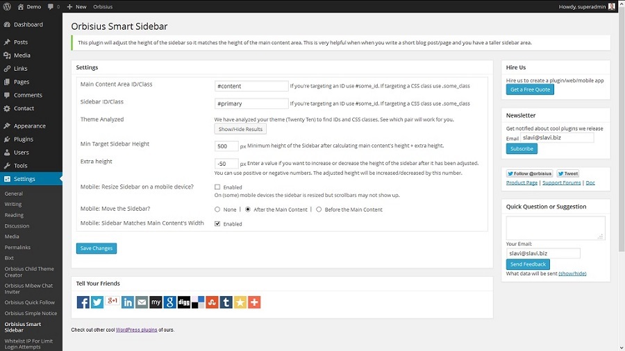 Orbisius Smart Sidebar by orbisius CodeCanyon
