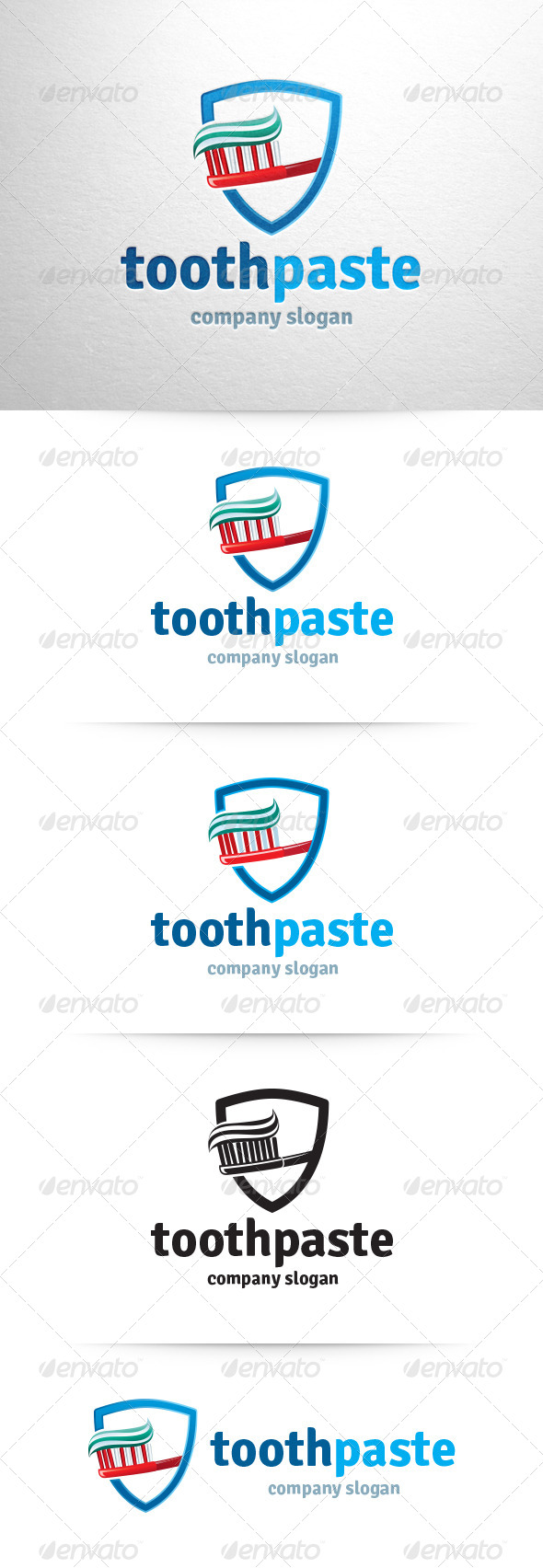 Toothpaste Logo Template by LiveAtTheBBQ GraphicRiver