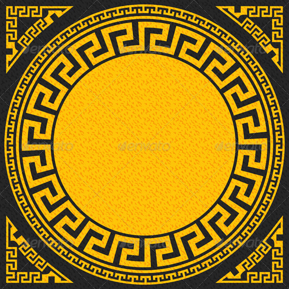 Gold and Black Greek Ornament by Kavalenkava GraphicRiver