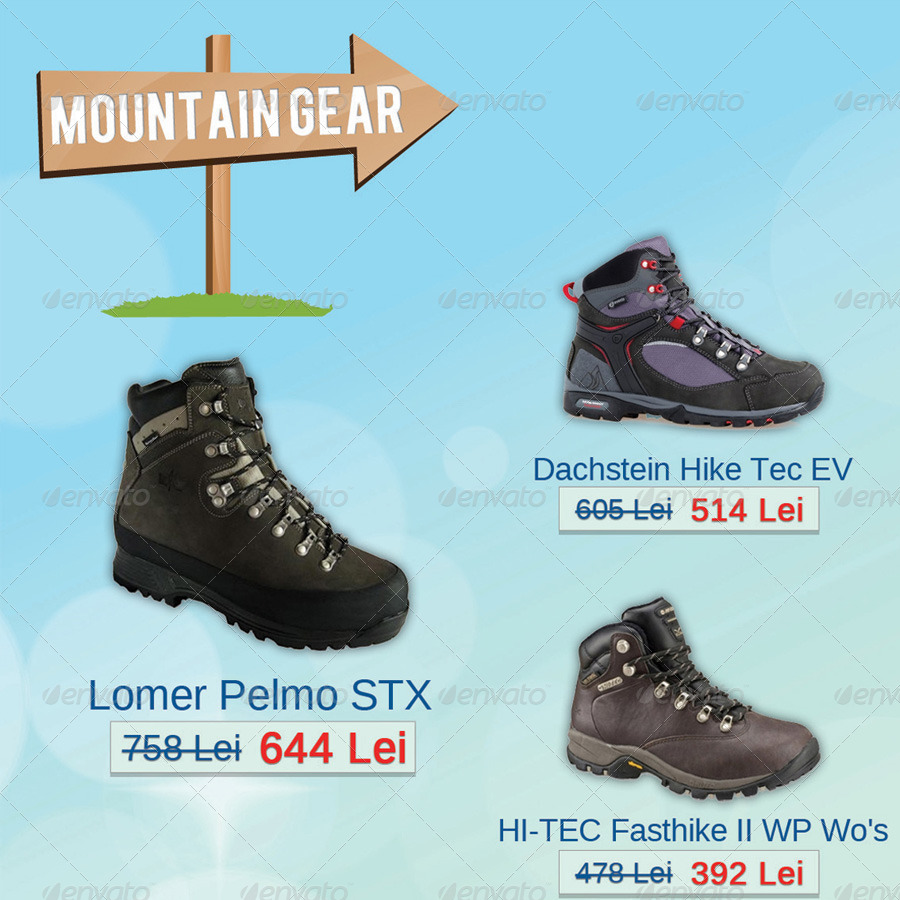 Mountain Gear Shop A4 2 Fold Brochure by radumza GraphicRiver