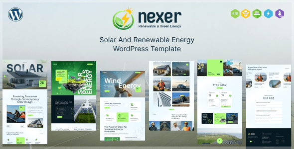 Nexer – Solar And Renewable Energy WordPress Theme