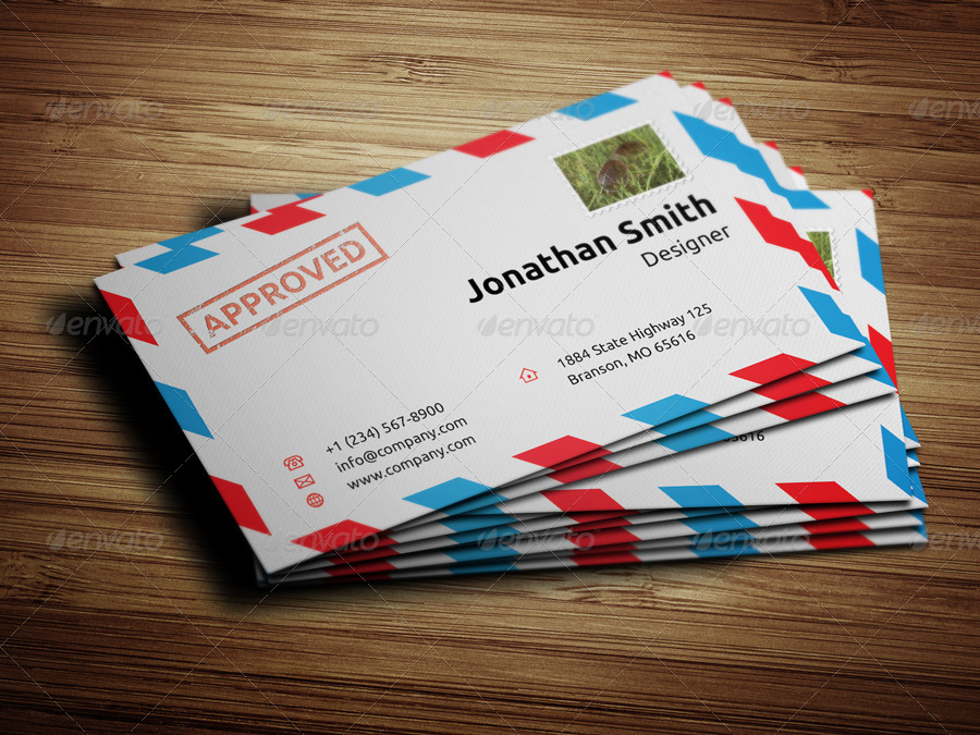 Envelope Style Business Card 33, Print Templates GraphicRiver