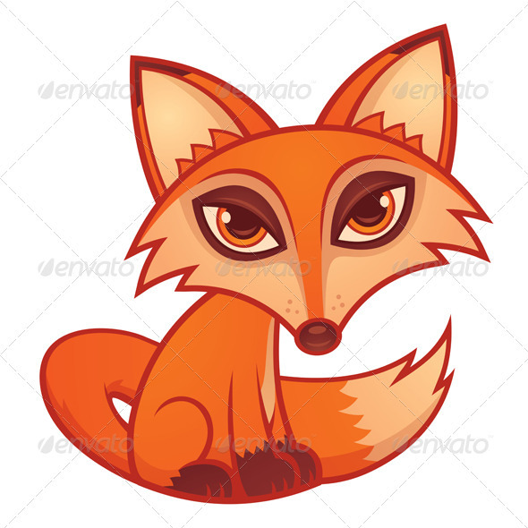 Cartoon Red Fox by fizzgig GraphicRiver