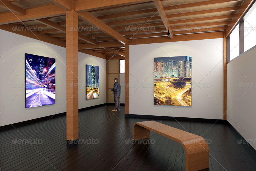 Art Gallery Interior Mockups, Graphics GraphicRiver