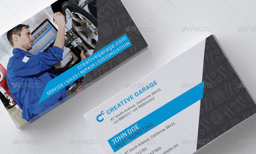 Garage Business Card by GraphicRiver