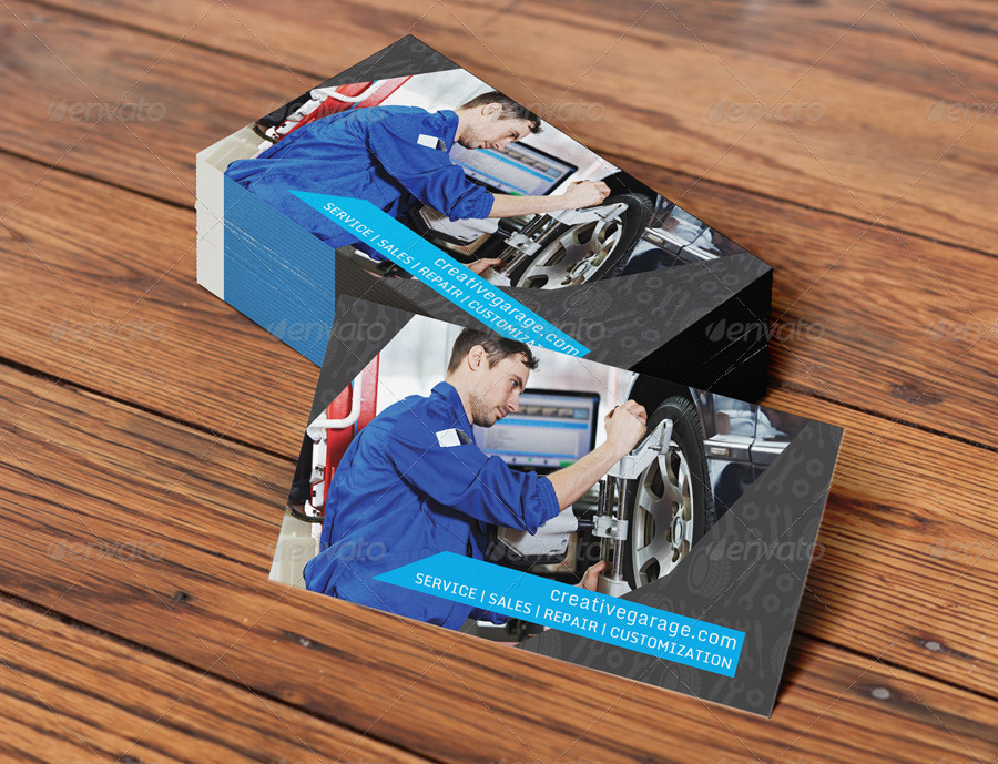 Garage Business Card by GraphicRiver