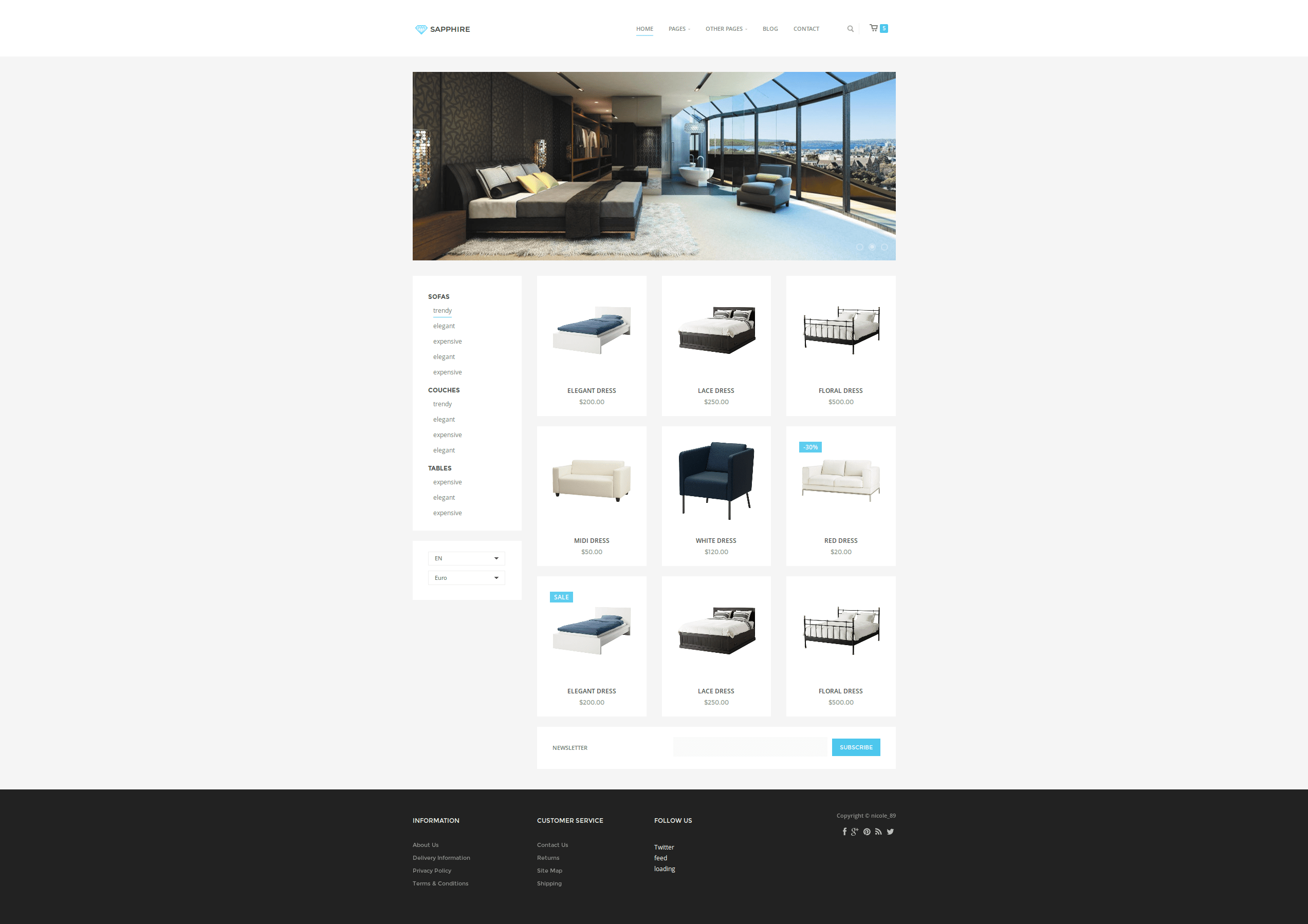 Sapphire Bootstrap 3 Template by nicole_89 ThemeForest