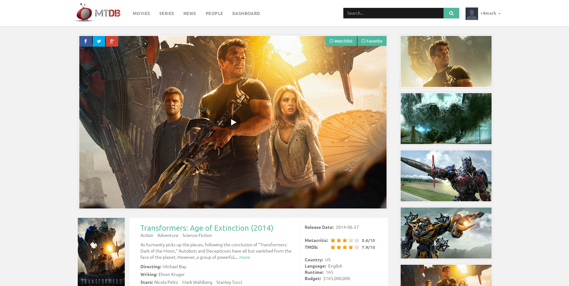 MTDb Ultimate Movie&TV Database by Vebto CodeCanyon