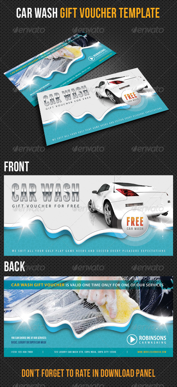 Car Wash Gift Voucher V12 by rapidgraf GraphicRiver