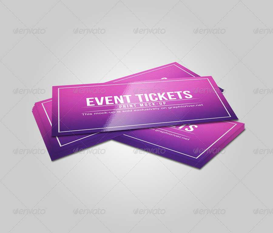 Ticket Mock Up, Graphics GraphicRiver