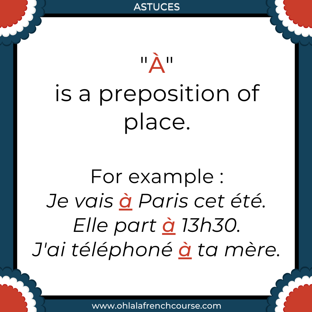 The ultimate method to know if I should write A or À in French